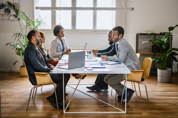 Corporate legal team in a conference room